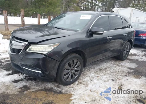 2015 Acura Mdx Technology Package из США, поврежденный, VIN 5FRYD4H40FB010008
